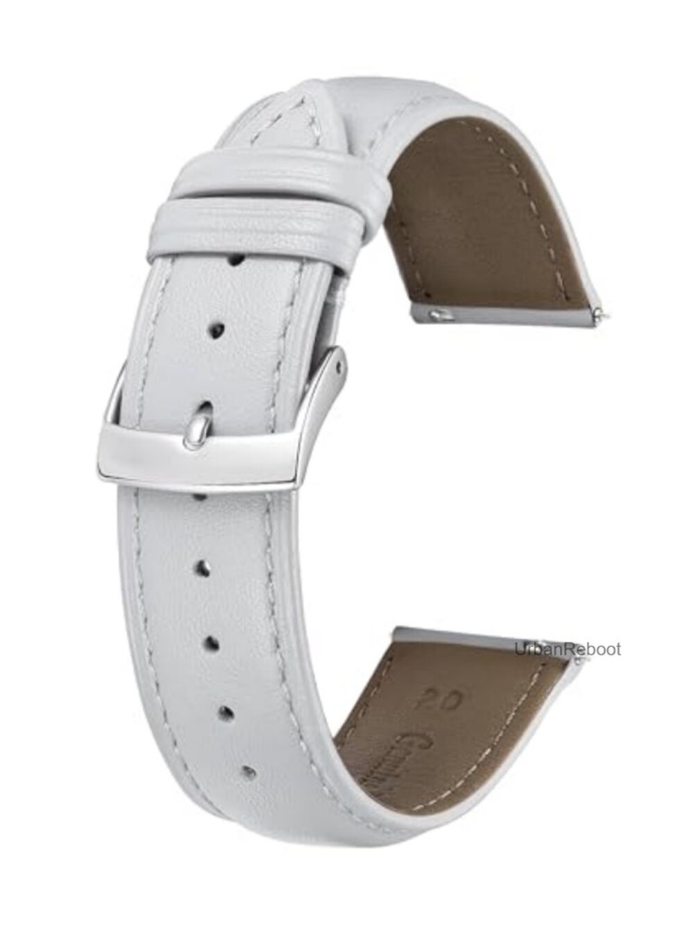 Quick Release Leather Watch Band Premium Calfskin Replacement Strap for Men